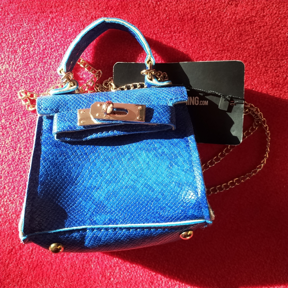 PRETTY LITTLE THING BLUE MINI BAG